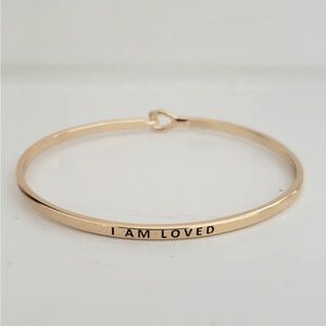 “I AM LOVED” Skinny Bangle Bracelet